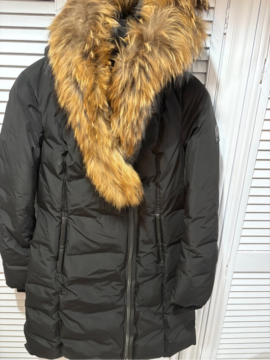 Mackage Jackets & Blazers - Mackage Black Puffer Coat with Golden Brown Faux Fur Trim